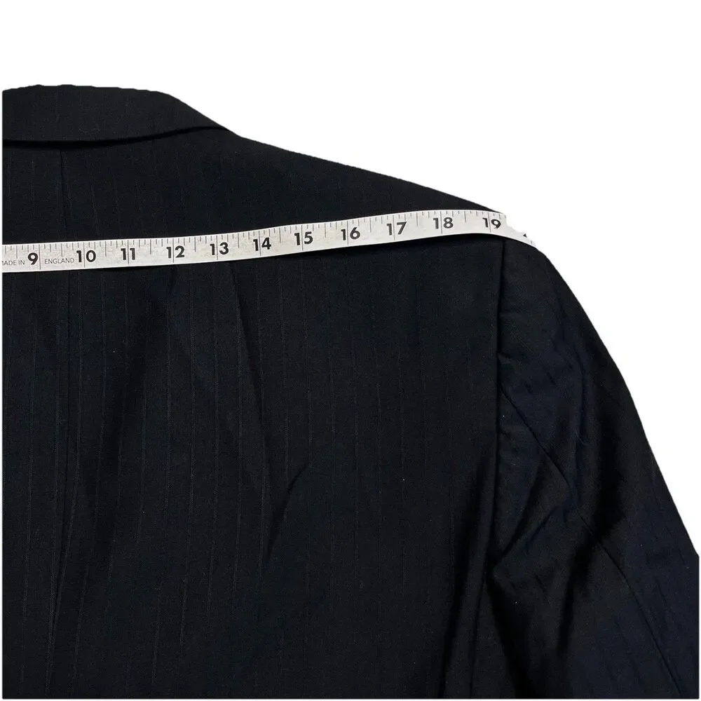 Martino Uomo Moda 2pc Suit Men’s Subtle Black Pinstripe 42R W32xL31